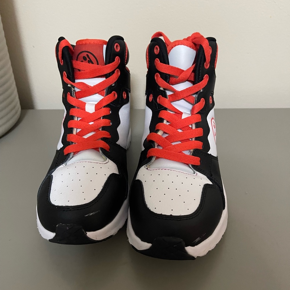 Zumba Black and Red High-Top Sneakers with Chunky Silhouette